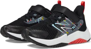 New Balance YTRAVHB2 Running Shoe, Black/Blast Red/Team Sky Blue, 12.5 Wide US Unisex Little_Kid