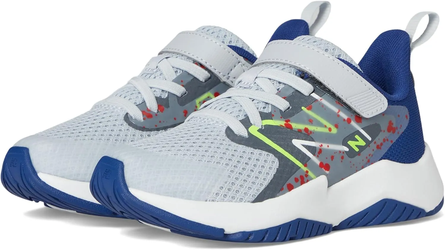 New Balance YTRAVKG2 Running Shoe, Granite/Inkwell/Pixel Green, 1 Wide US Unisex Little_Kid