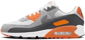 Nike Air Max 90 Men's Shoes (DM0029-108, Summit White/Safety Orange/Dark Smoke Grey/Smoke G) Size 8.5