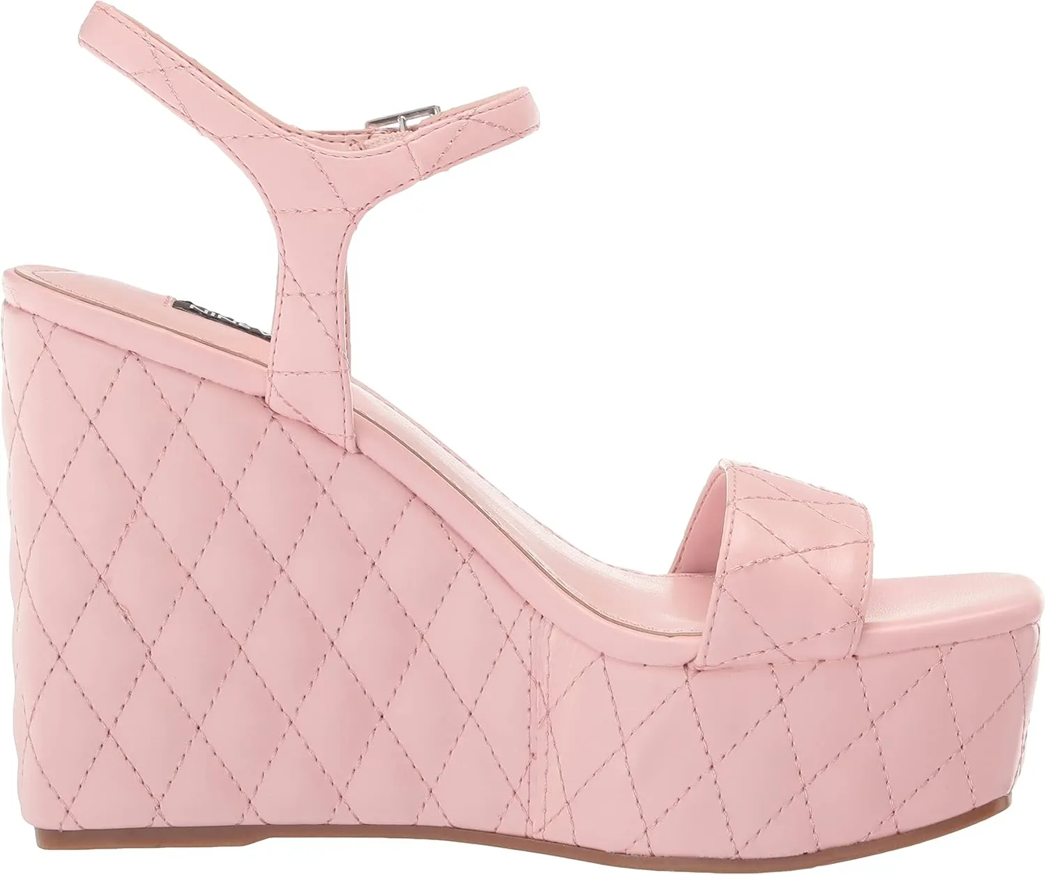 Nine West Women's Nila Squared Open Toe Platform Wedge Sandal