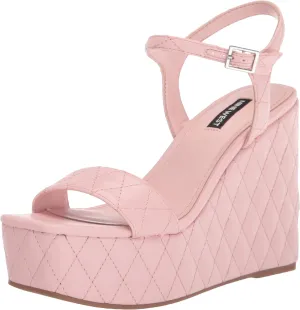 Nine West Women's Nila Squared Open Toe Platform Wedge Sandal