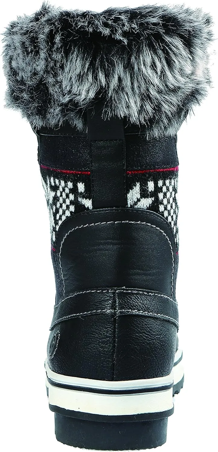Northside Women's Brookelle Winter Snow Boot, Black, 9 M US
