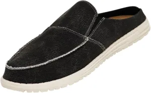 NORTY Mens Canvas Slip On Clog Slipper Shoe for Indoor Outdoor with Durable Sole
