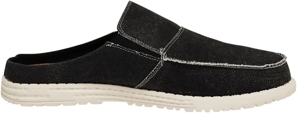 NORTY Mens Canvas Slip On Clog Slipper Shoe for Indoor Outdoor with Durable Sole