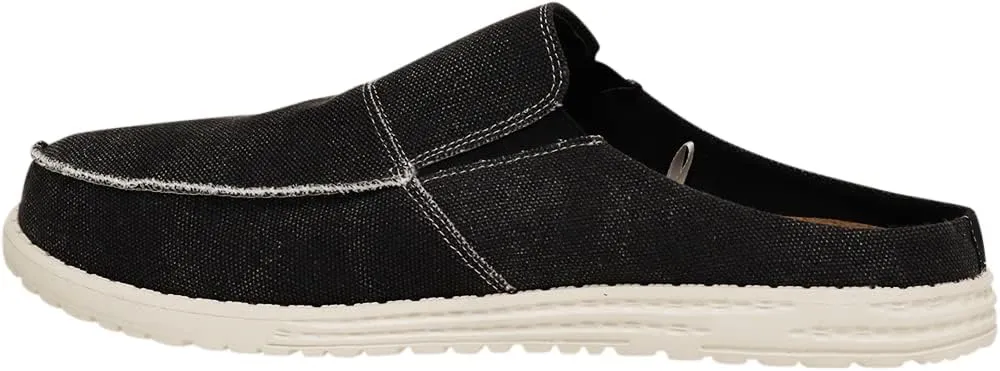 NORTY Mens Canvas Slip On Clog Slipper Shoe for Indoor Outdoor with Durable Sole