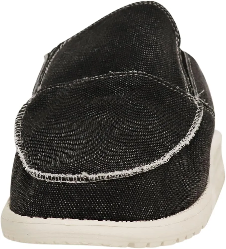 NORTY Mens Canvas Slip On Clog Slipper Shoe for Indoor Outdoor with Durable Sole