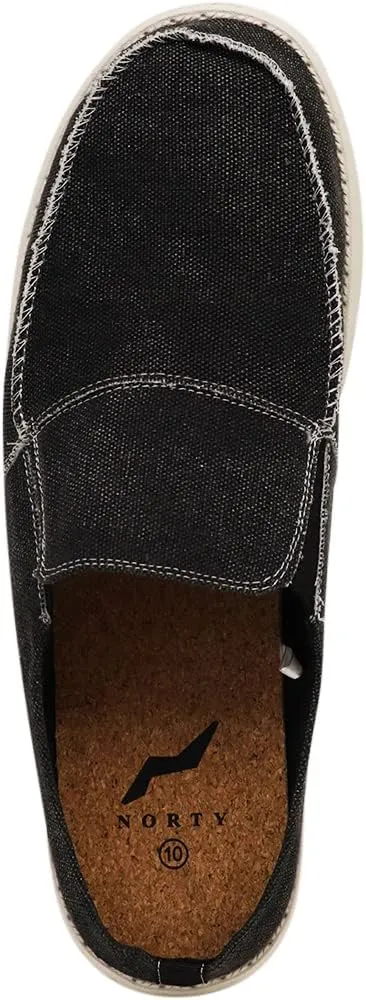 NORTY Mens Canvas Slip On Clog Slipper Shoe for Indoor Outdoor with Durable Sole