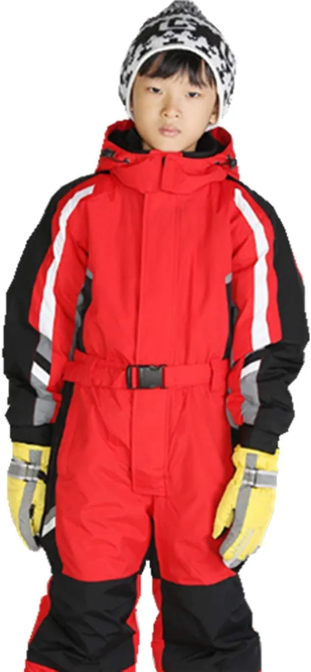 One-Piece Snowsuit Water Resistant Windproof Taslon Reflective for Kids/Boys, Girls