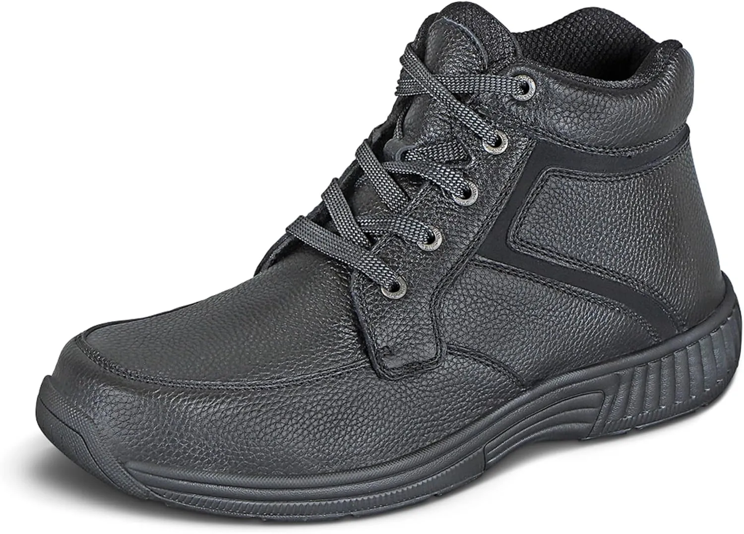 Orthofeet Men's Orthopedic Leather Highline Lace-Up Boots