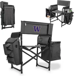 PICNIC TIME Fusion Backpack Chair with Cooler Outdoor Furniture, One Size, Dark Gray with Black Accents