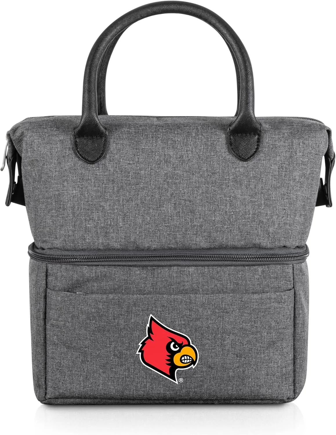 PICNIC TIME NCAA Louisville Cardinals Urban Lunch Bag, Cooler Lunch Tote, Insulated Lunch Bag, (Gray with Black Accents)
