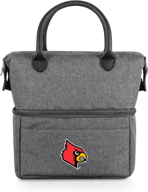 PICNIC TIME NCAA Louisville Cardinals Urban Lunch Bag, Cooler Lunch Tote, Insulated Lunch Bag, (Gray with Black Accents)