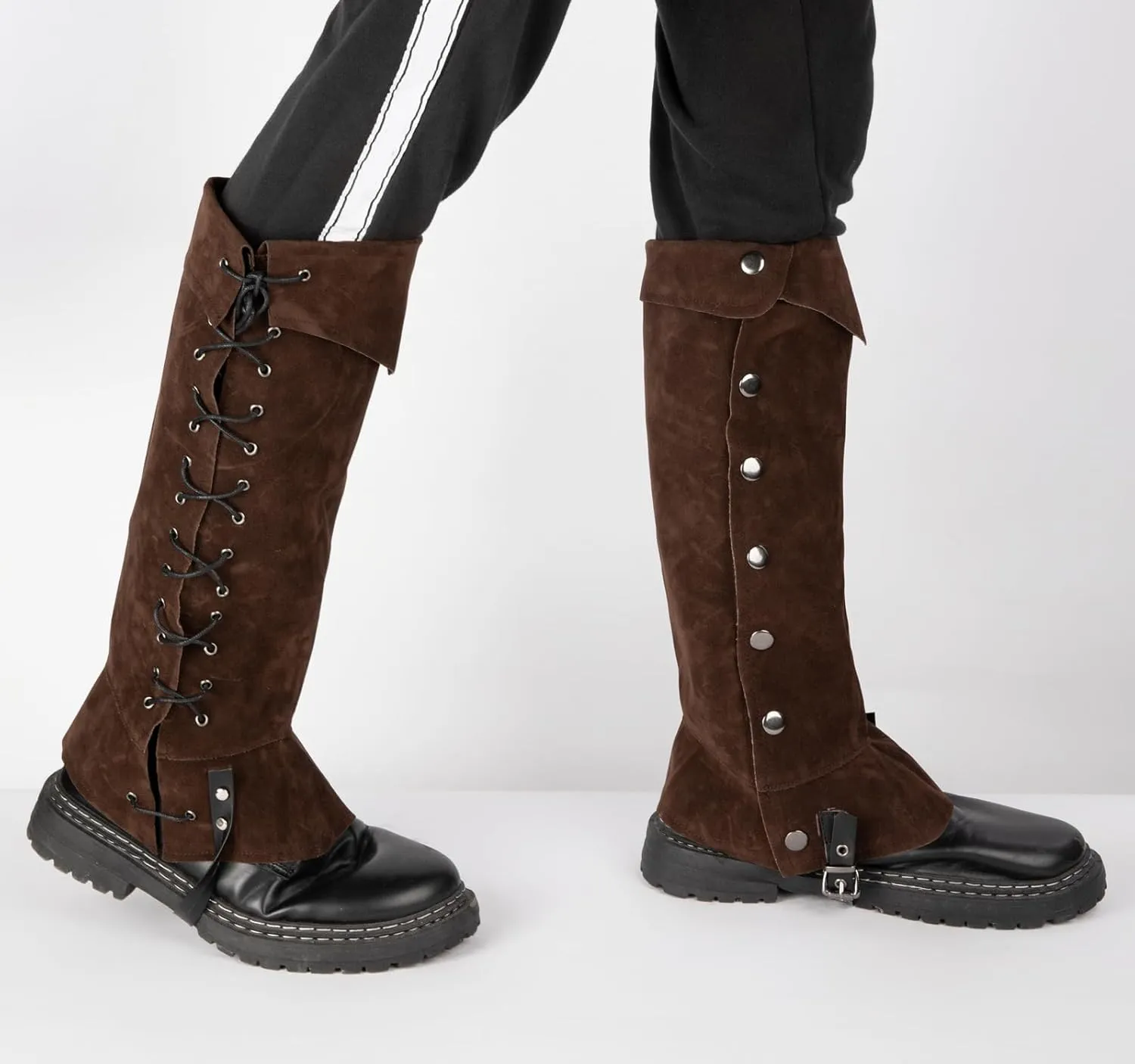 Pirate Boots Covers Adjustable Lace Up Costume Boot Covers for Halloween Costume