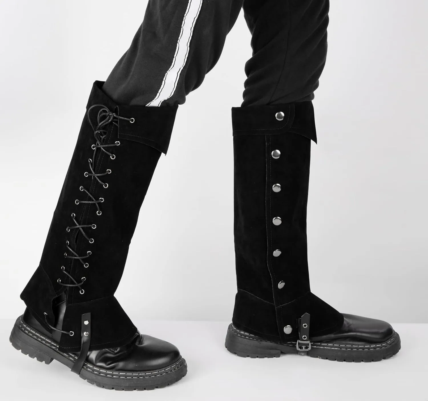 Pirate Boots Covers Adjustable Lace Up Costume Boot Covers for Halloween Costume
