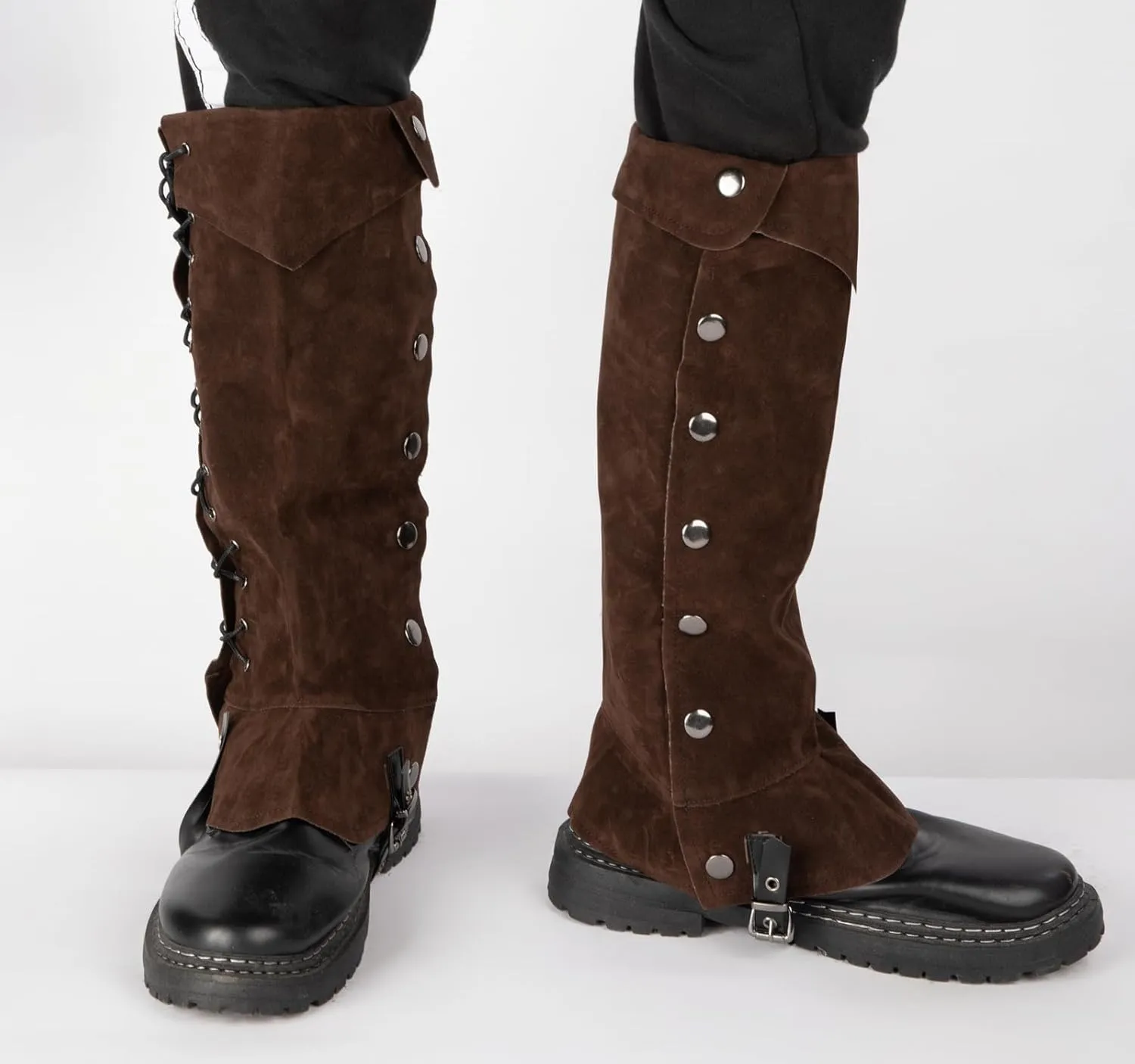 Pirate Boots Covers Adjustable Lace Up Costume Boot Covers for Halloween Costume