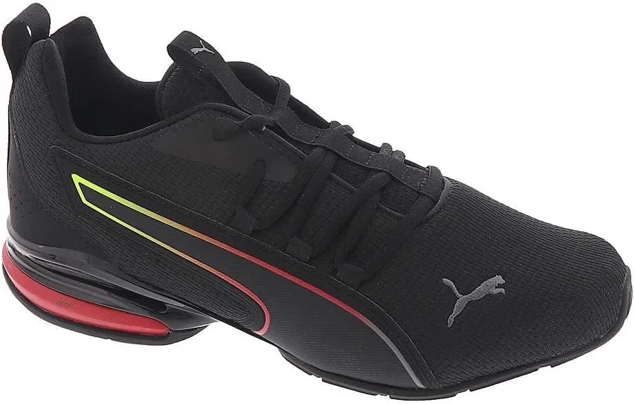 PUMA Axelion NXT Fade Mens Running 115 DM US BlackHigh Risk Red