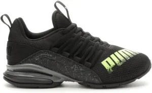 PUMA Axelion Trail 2 Jr Mesh Training Shoes, Black-Yellow, 6 US Big Kid
