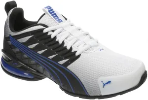 PUMA Voltaic EVO Cross Training Shoes Sneaker, Black-White-Vivid Blue SS25, 4 US Unisex Big Kid