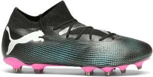 PUMA Womens Future 7 Match Firm GroundArtificial Ground Lace Up Soccer Cleats - Black, Blue, Pink - Size 11 M