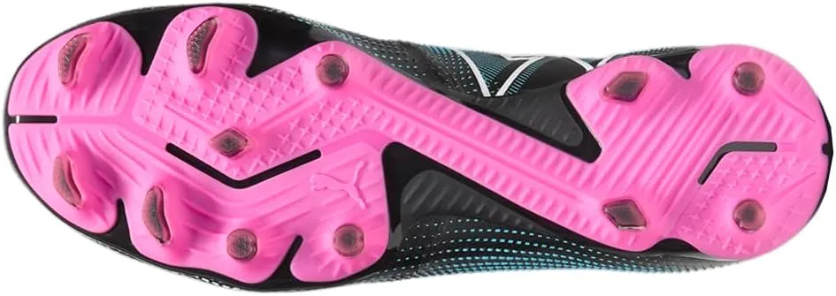 PUMA Womens Future 7 Match Firm GroundArtificial Ground Lace Up Soccer Cleats - Black, Pink