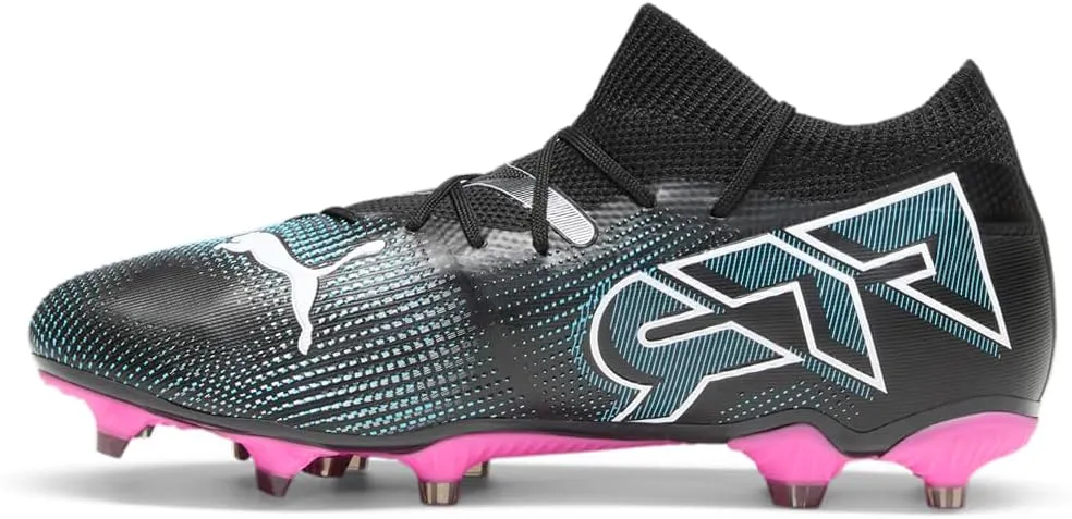 PUMA Womens Future 7 Match Firm GroundArtificial Ground Lace Up Soccer Cleats - Black, Pink