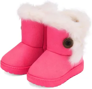 QIETION Girls Boys Warm Winter Boots Kids Outdoor Snow Boots((Infant/Toddler/Little Kid)