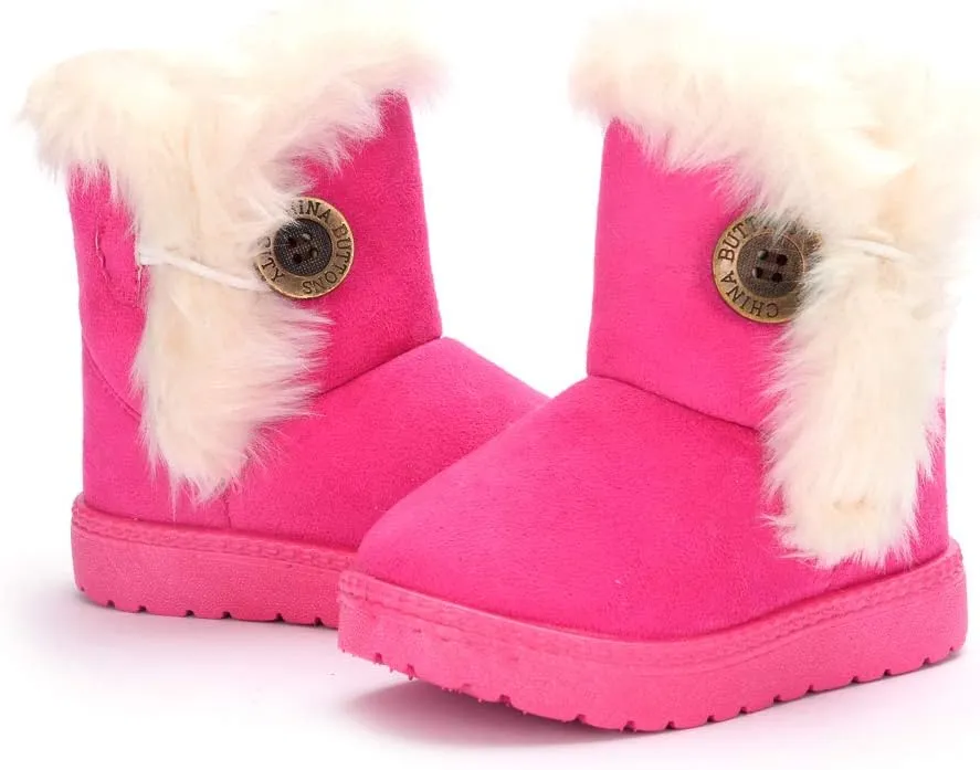 QIETION Girls Boys Warm Winter Boots Kids Outdoor Snow Boots((Infant/Toddler/Little Kid)