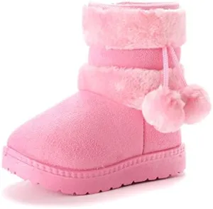 QIETION Girls Boys Warm Winter Boots Kids Outdoor Snow Boots((Infant/Toddler/Little Kid)