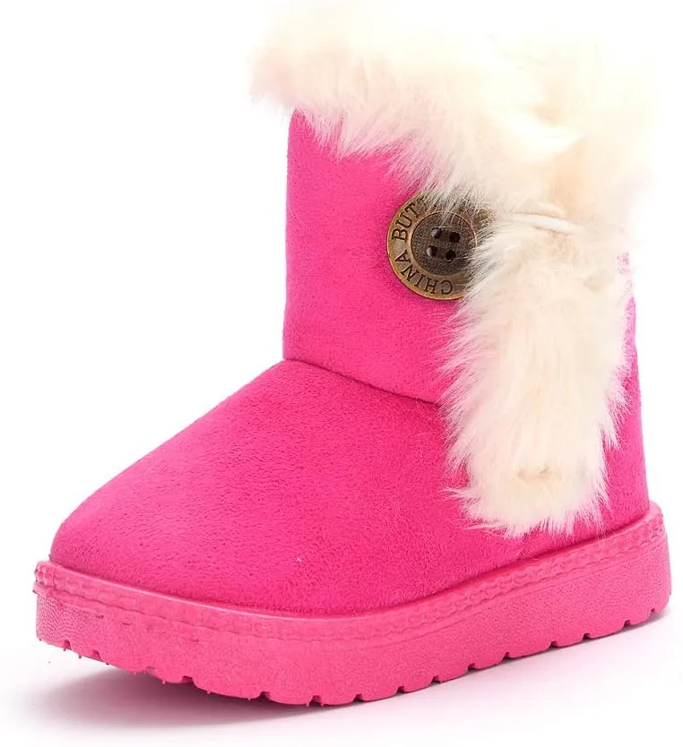 QIETION Girls Boys Warm Winter Boots Kids Outdoor Snow Boots((Infant/Toddler/Little Kid)