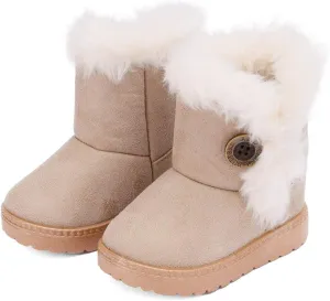 QIETION Girls Boys Warm Winter Boots Kids Outdoor Snow Boots((Infant/Toddler/Little Kid)