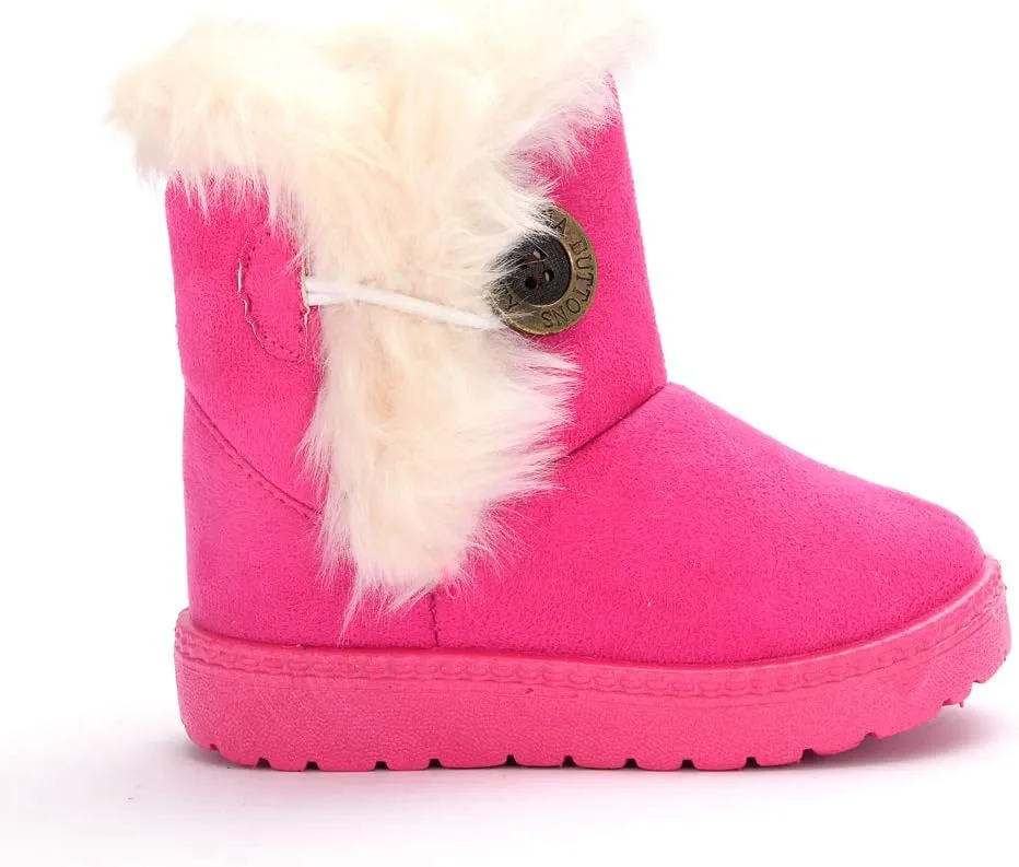 QIETION Girls Boys Warm Winter Boots Kids Outdoor Snow Boots((Infant/Toddler/Little Kid)