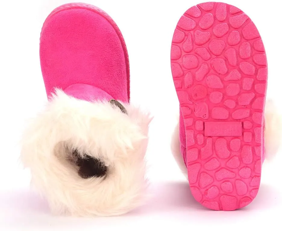 QIETION Girls Boys Warm Winter Boots Kids Outdoor Snow Boots((Infant/Toddler/Little Kid)