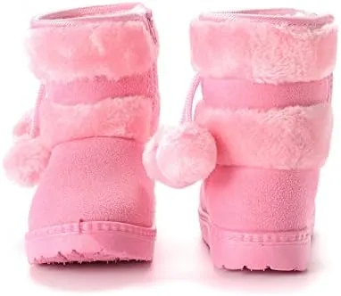 QIETION Girls Boys Warm Winter Boots Kids Outdoor Snow Boots((Infant/Toddler/Little Kid)