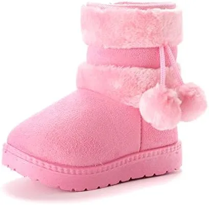 QIETION Girls Boys Warm Winter Boots Kids Outdoor Snow Boots((Infant/Toddler/Little Kid)