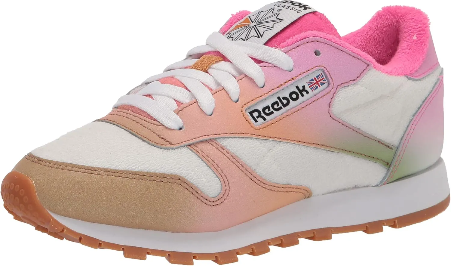 Reebok Men's Classic Leather Sneaker, Daniel Moon/Atomic Pink/Radiant Ochre/Chalk, 10