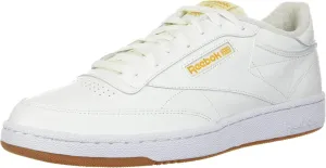 Reebok mens Club C Sneaker, White/Pale Yellow Bright Ochre, 3.5 US