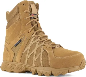 Reebok Men's Rb3461 Trailgrip Safety Toe 8" Waterproof Insulated Tactical Boot with Side Zipper Coyote Military