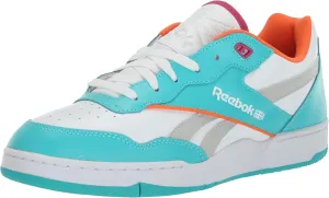 Reebok Unisex BB 4000 II Sneaker, White/Classic Teal/Fiery Orange, 15 US Men