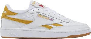 Reebok Women's Club C Revenge Sneaker, White/Retro Gold/Gum, 10.5