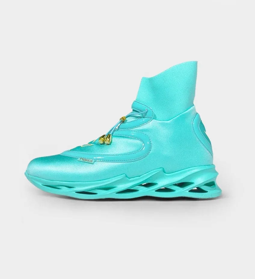 RETIRED COLLECTIBLE WOMENS LUXE CUSHIONED HIGH TOPS AQUA by TRONUS FOOTWEAR