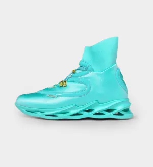 RETIRED COLLECTIBLE WOMENS LUXE CUSHIONED HIGH TOPS AQUA by TRONUS FOOTWEAR