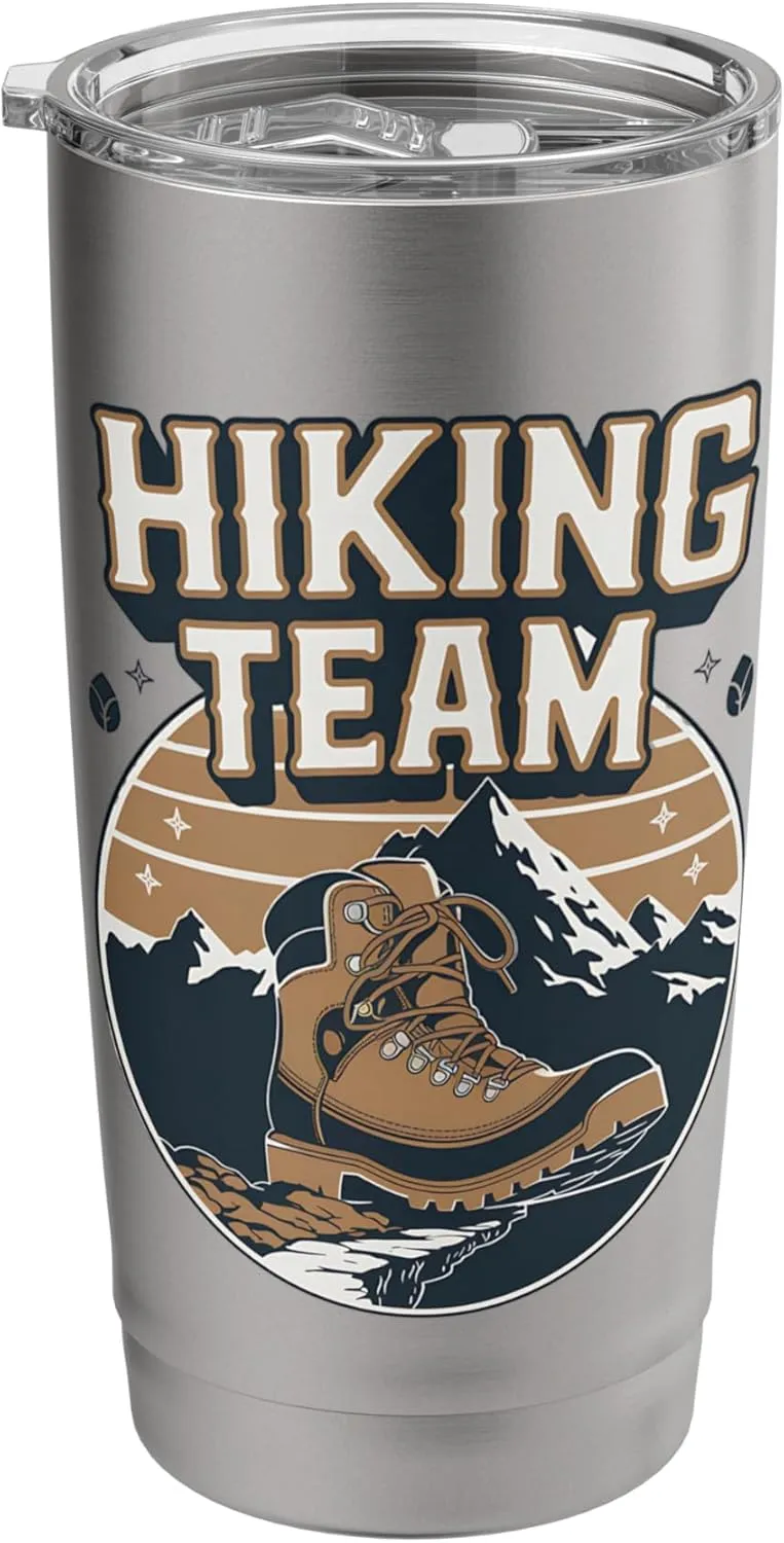Retro Hiking Team Mountain Trekking Boot Backpacking Trip Stainless Steel Insulated Tumbler