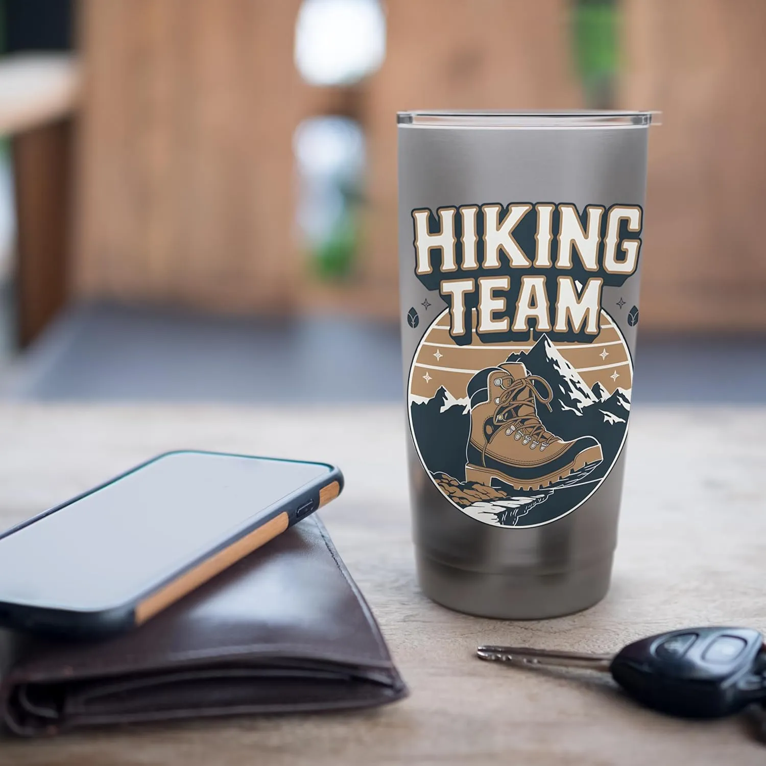 Retro Hiking Team Mountain Trekking Boot Backpacking Trip Stainless Steel Insulated Tumbler