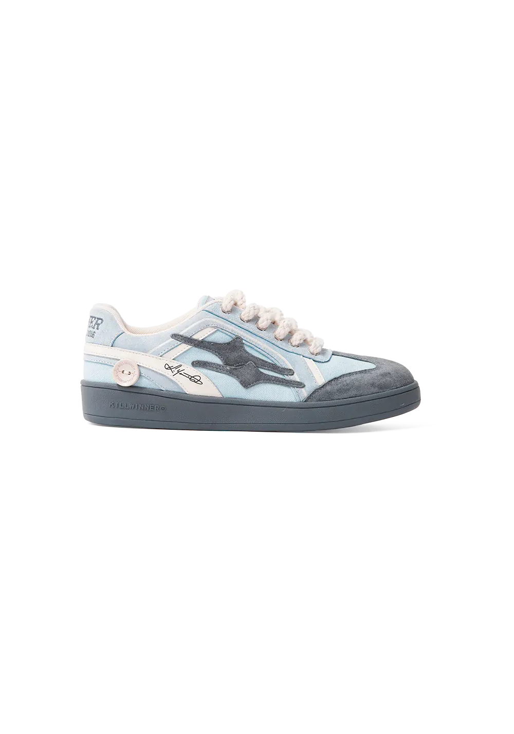 Retro Training Sneaker-Grey Blue