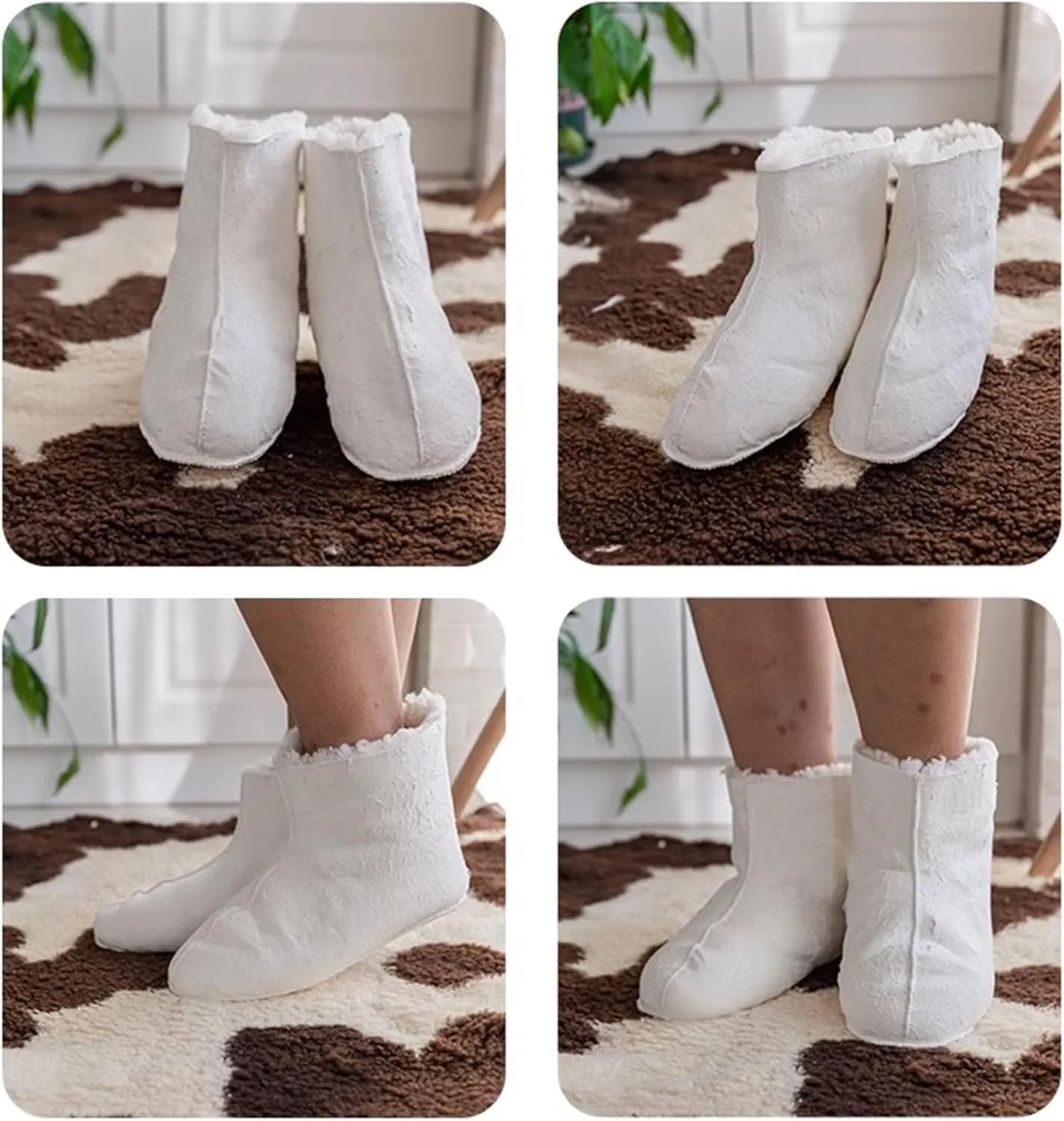 Reyox Men Sheepskin Boot Liners, Thick Warm Wool Fluffy Fleece Replacement Liners for Boots Rainboots
