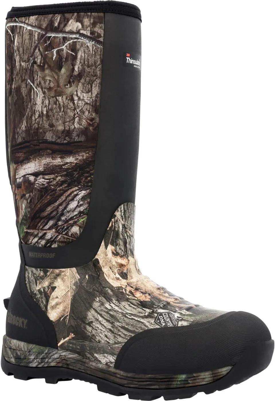 ROCKY Stryker Mossy Oak® Country DNA™ 800G Insulated Pull-On Boot, Mossy Oak Country Dna, Size 8(M)