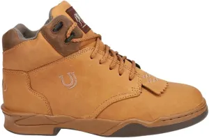 ROPER Mens Horseshoe Kiltie Round Toe Lace Up Casual Boots Ankle - Brown