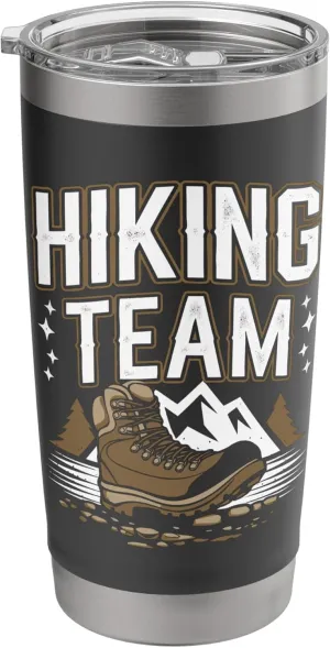 Rustic Hiking Team Outdoor Trekking Boot Backpacking Trip Stainless Steel Insulated Tumbler