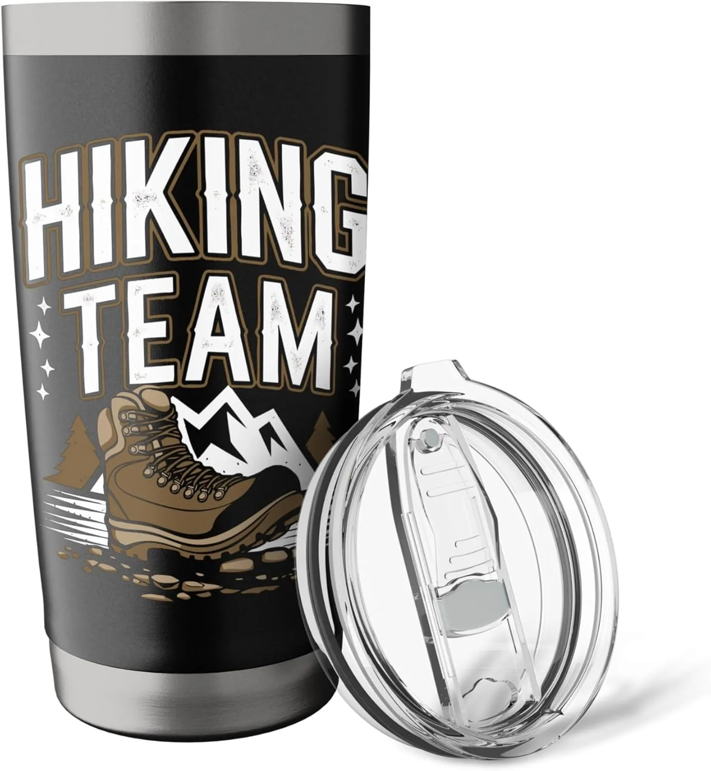 Rustic Hiking Team Outdoor Trekking Boot Backpacking Trip Stainless Steel Insulated Tumbler