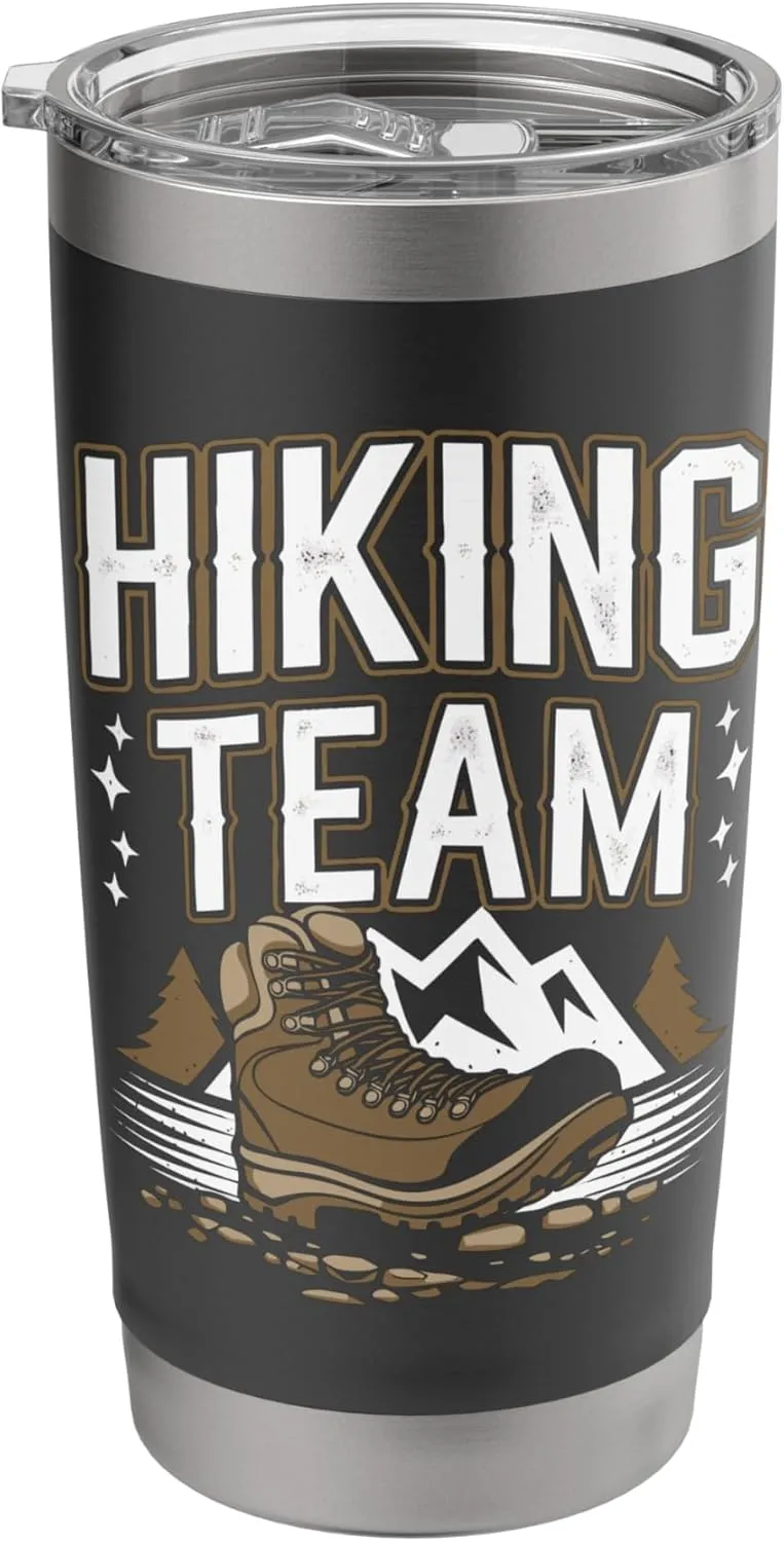 Rustic Hiking Team Outdoor Trekking Boot Backpacking Trip Stainless Steel Insulated Tumbler